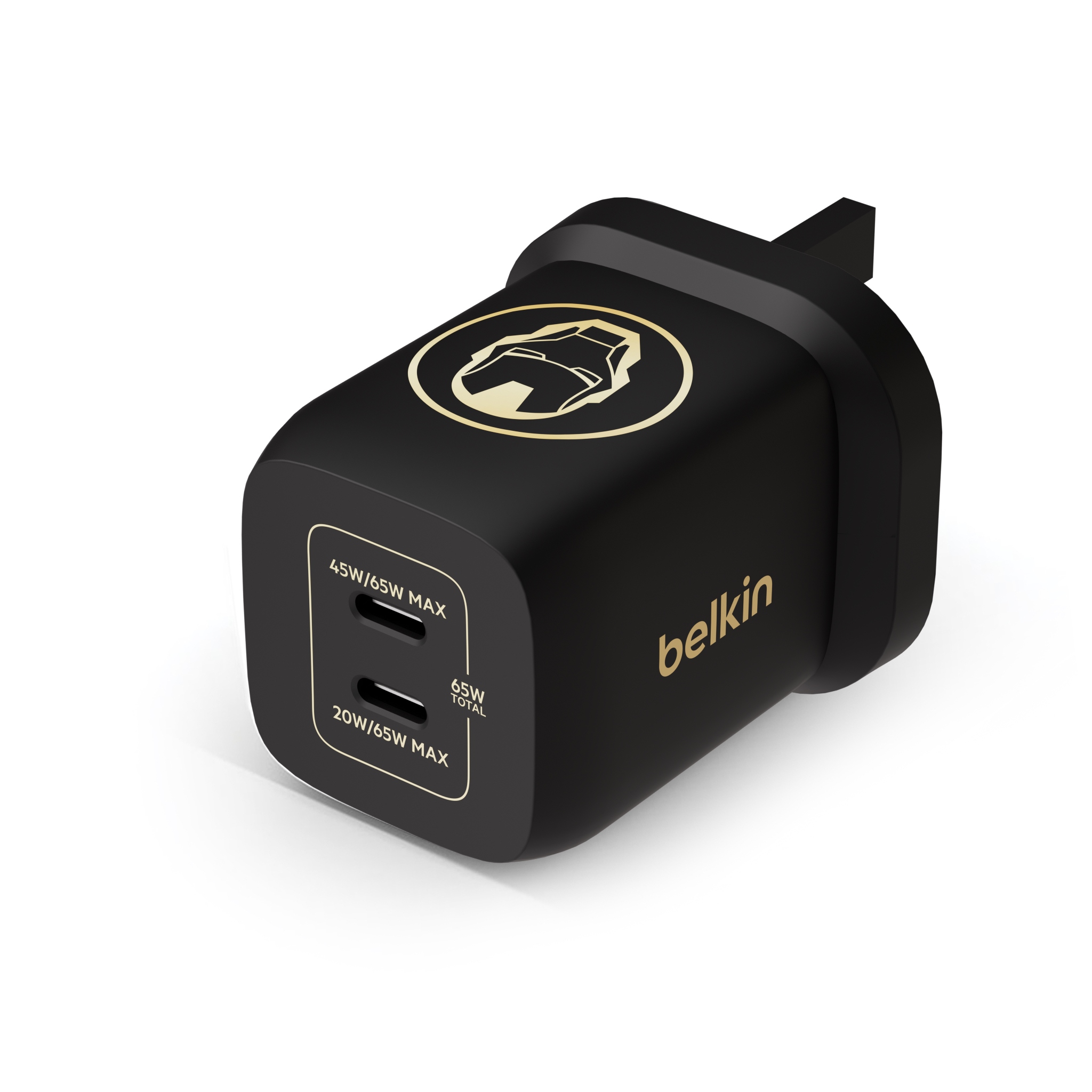 Belkin - BoostCharge Pro 雙 USB-C® GaN PPS 65W 快速家用式充電器 (迪士尼系列, 迪士尼一百周年 ) (鐵甲奇俠)