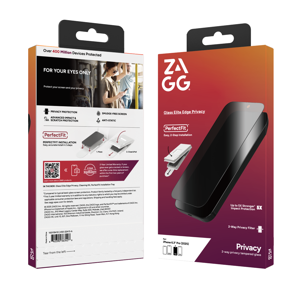 ZAGG Glass Elite Edge-Privacy iPhone 17 Pro Screen Protector, , large image number 2