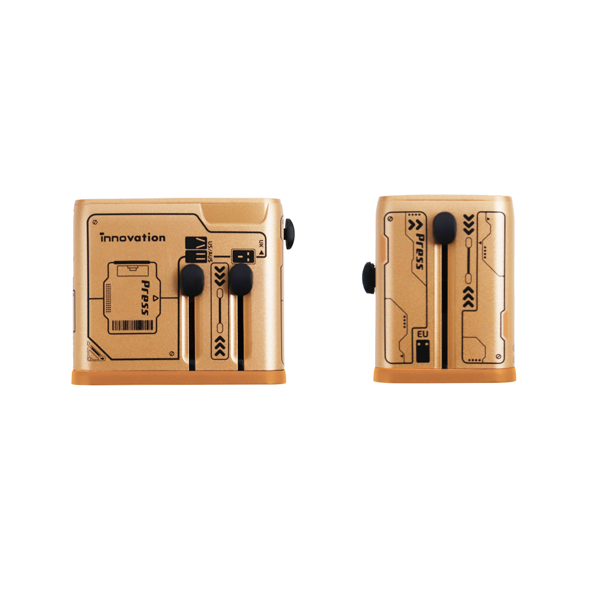 inno3C i-30WC 30W GaN 3-Ports Universal Travel Adaptor(Orange), , large image number 4