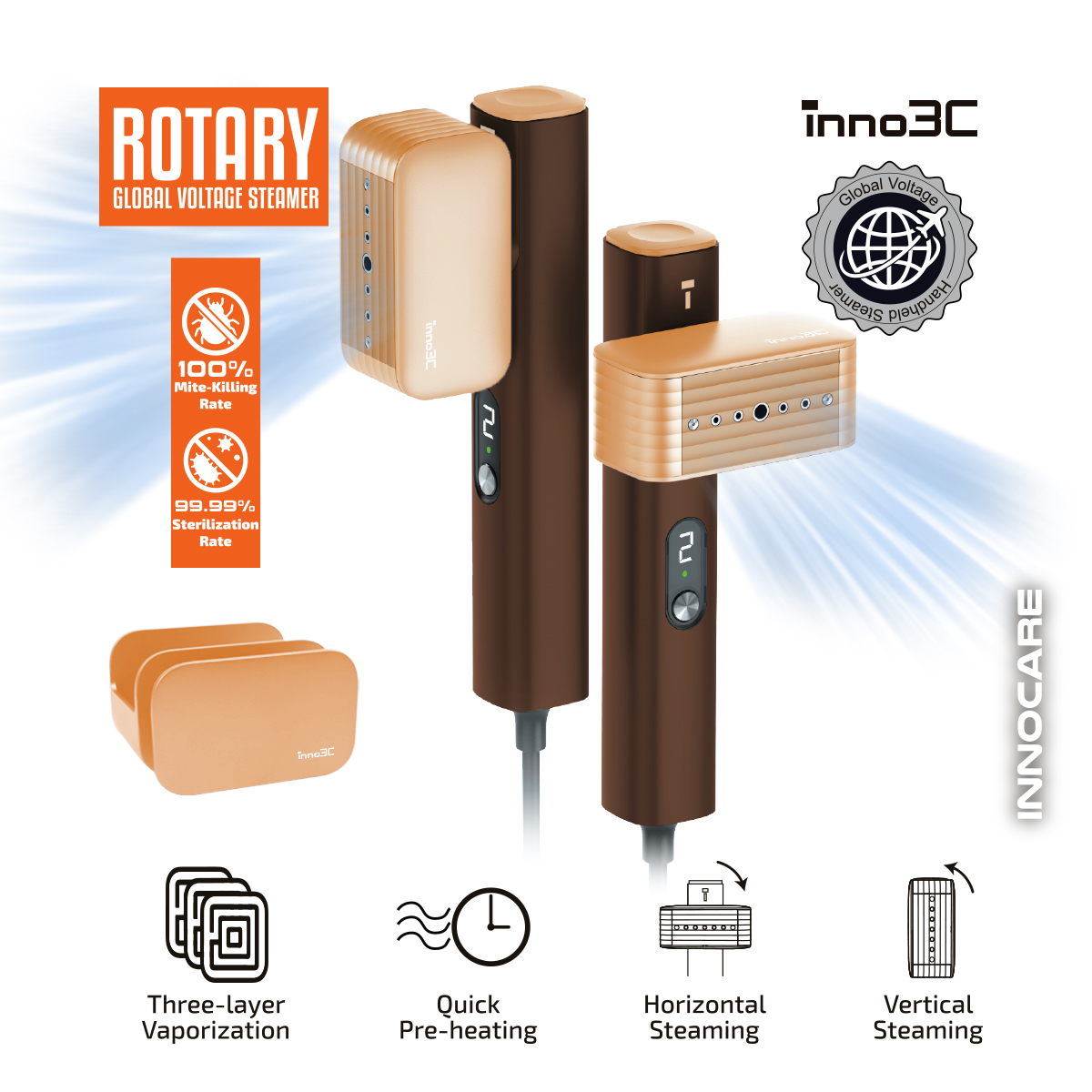 inno3C i-GS1 Rotary Global Voltage Handheld Steamer, , large image number 2