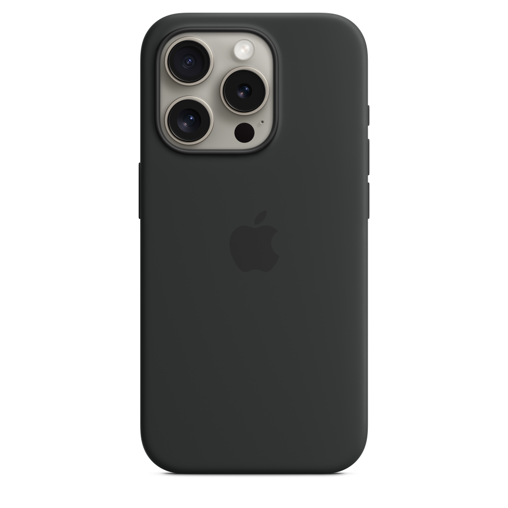 iPhone 15 Pro MagSafe 矽膠護殼 - 黑色