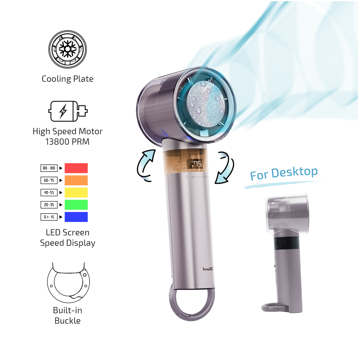 inno3C i-F7 Speedy Cooling Handy Fan, , large image number 0