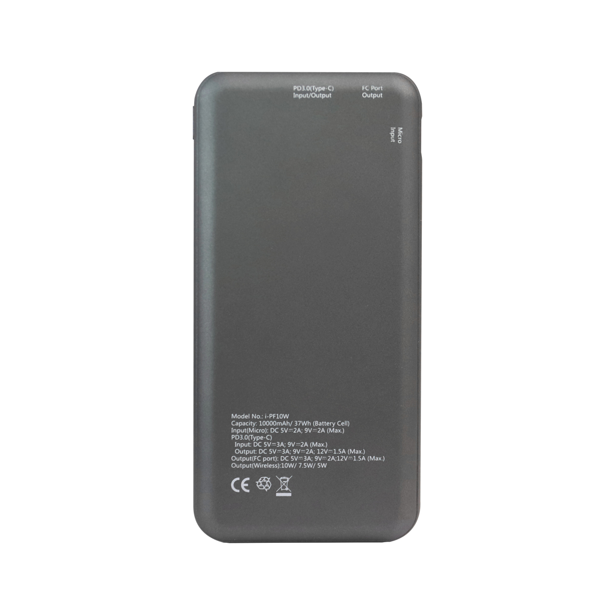 inno3C i-PF10W Wireless Fast Charging PD3.0 Power Bank Grey, , large image number 2