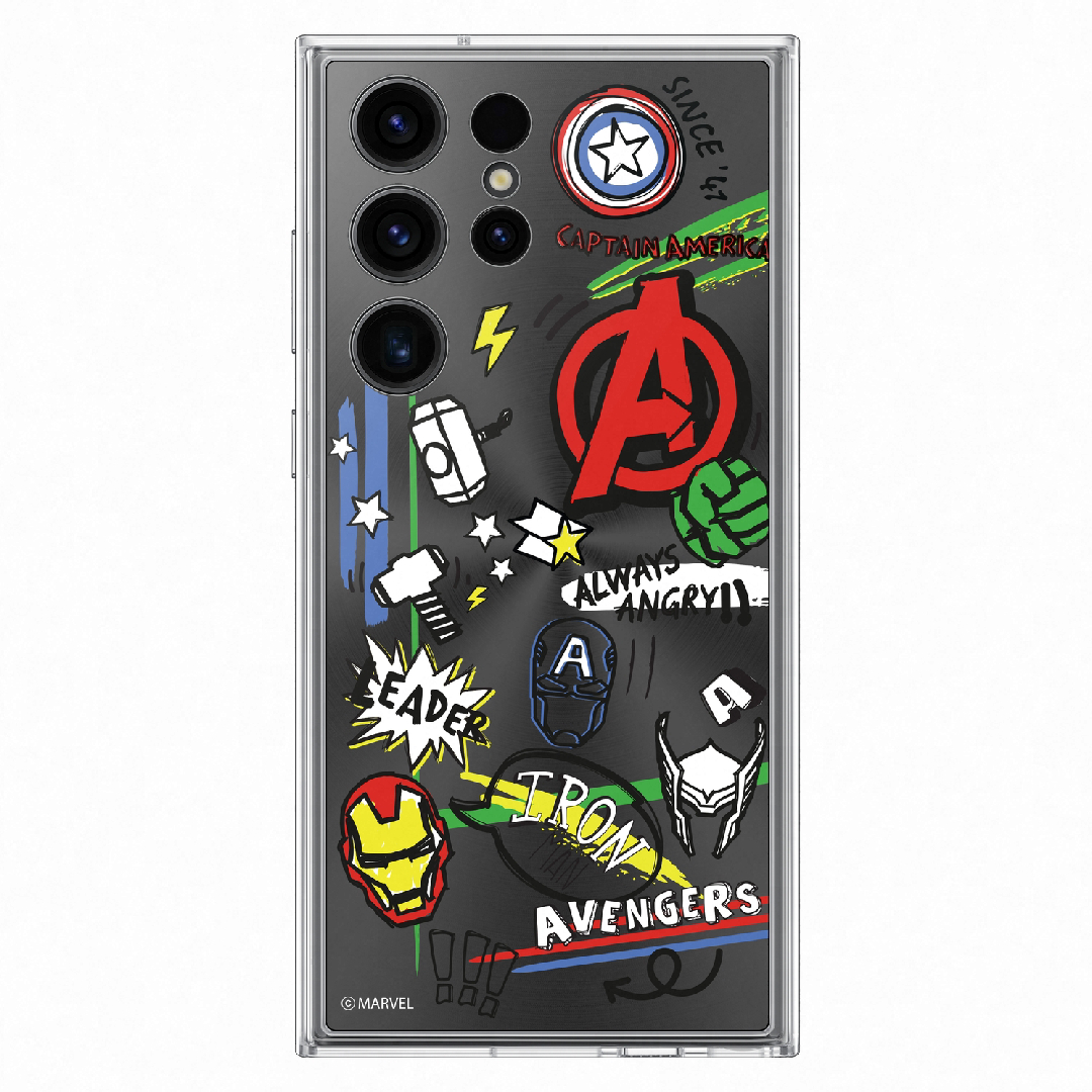 Samsung Galaxy S23 Ultra Back Plate Marvel Doodle