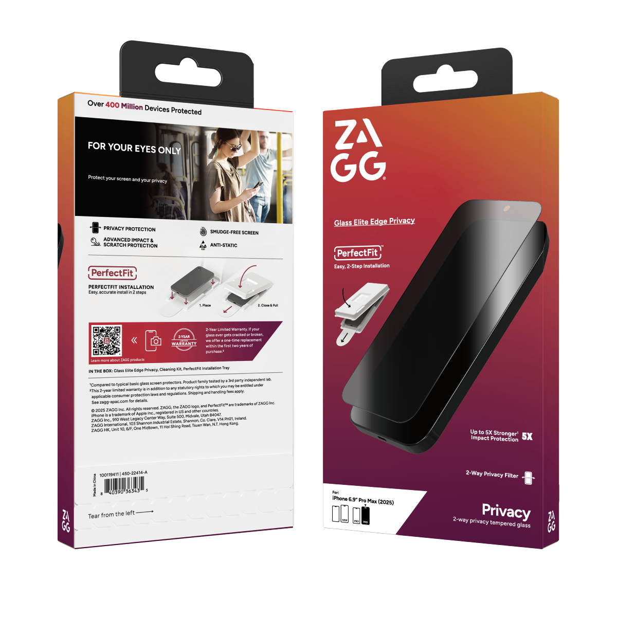 ZAGG Glass Elite Edge-Privacy iPhone 17 Pro Max Screen Protector, , large image number 2