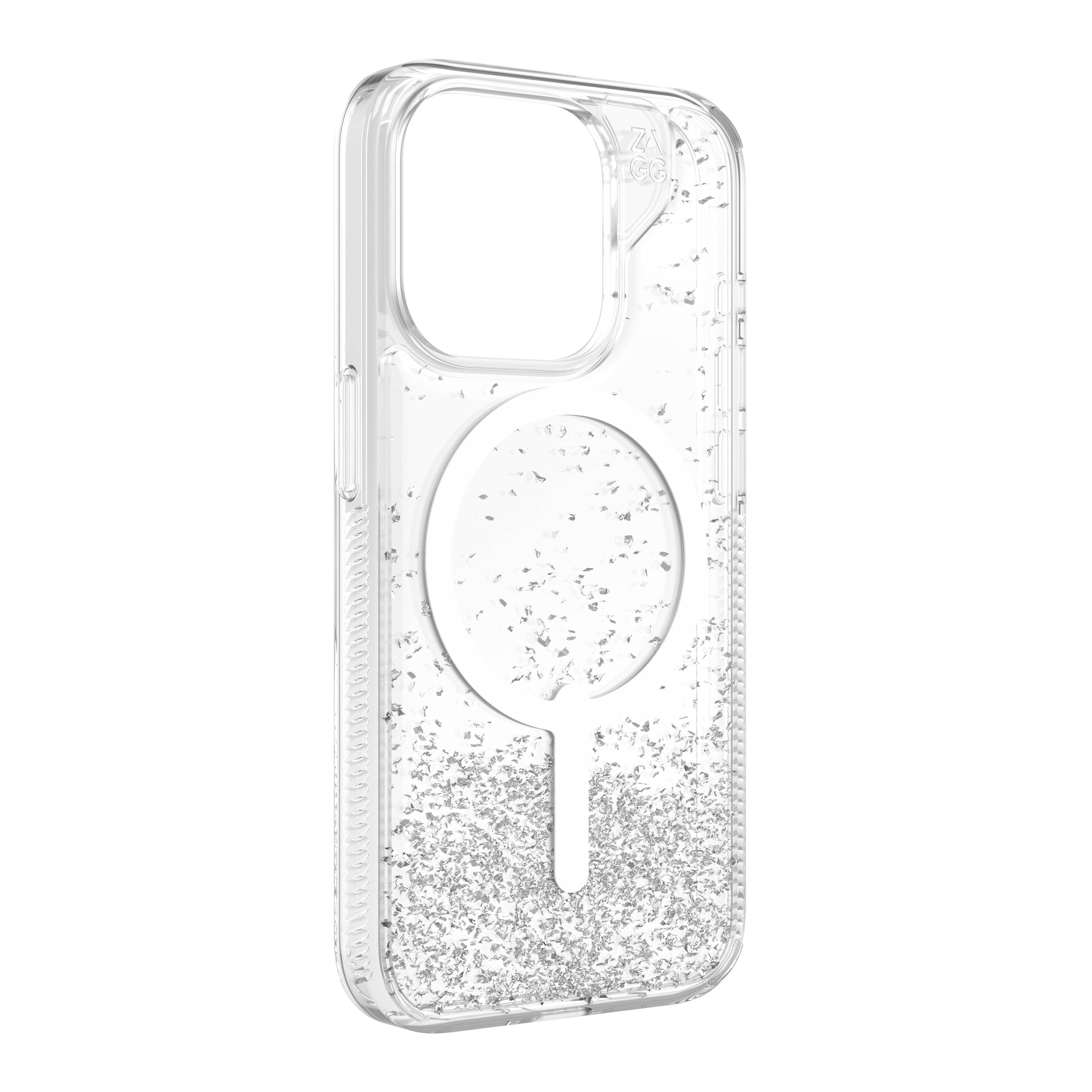 ZAGG Essential Glitter Snap Case (MagSafe) iPhone 15 Pro Silver Glitter Clear, , small image number 3
