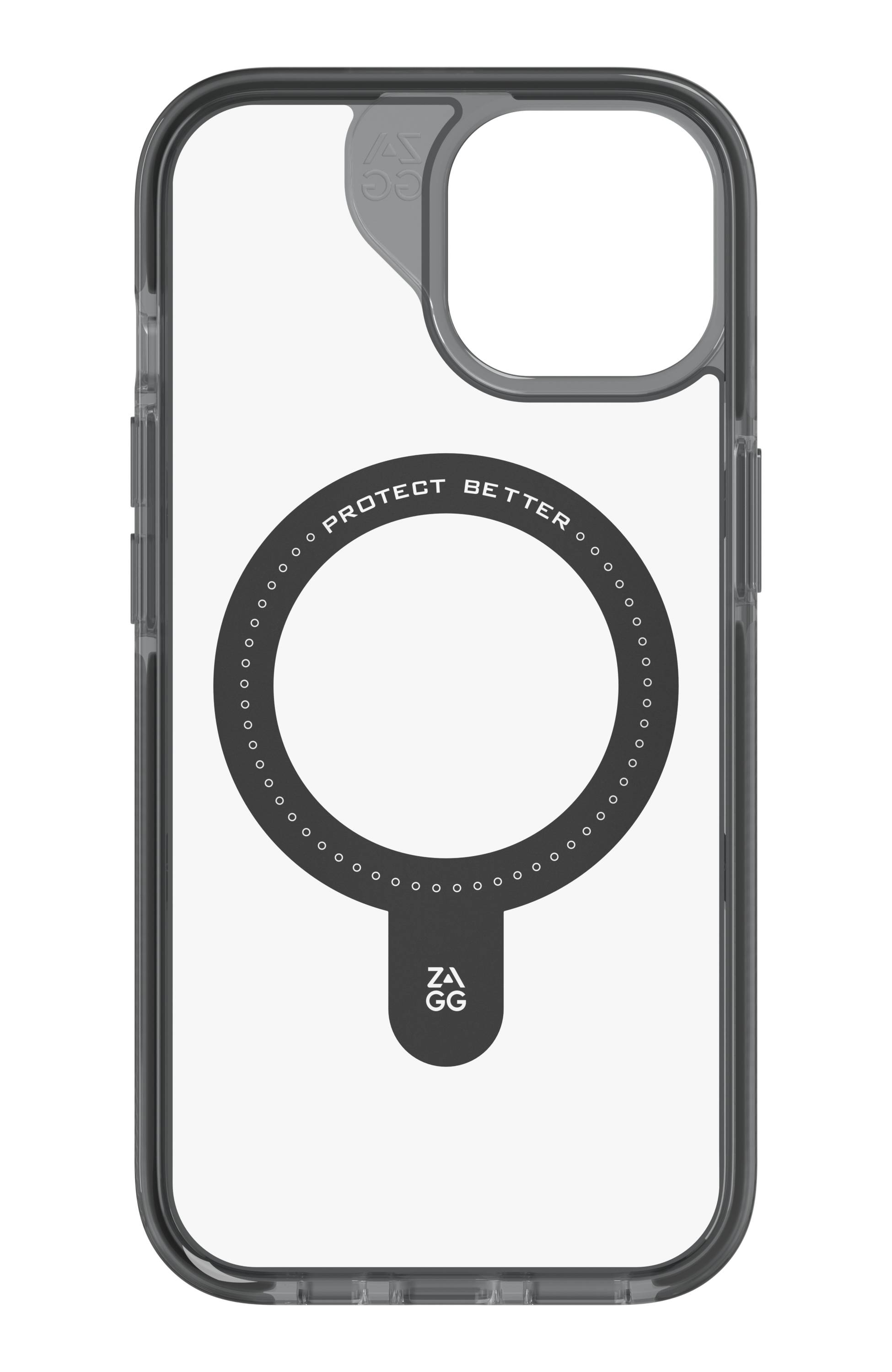 ZAGG Santa Cruz Snap Ring Stand (MagSafe) iPhone 15 ClearBlack, , large image number 1