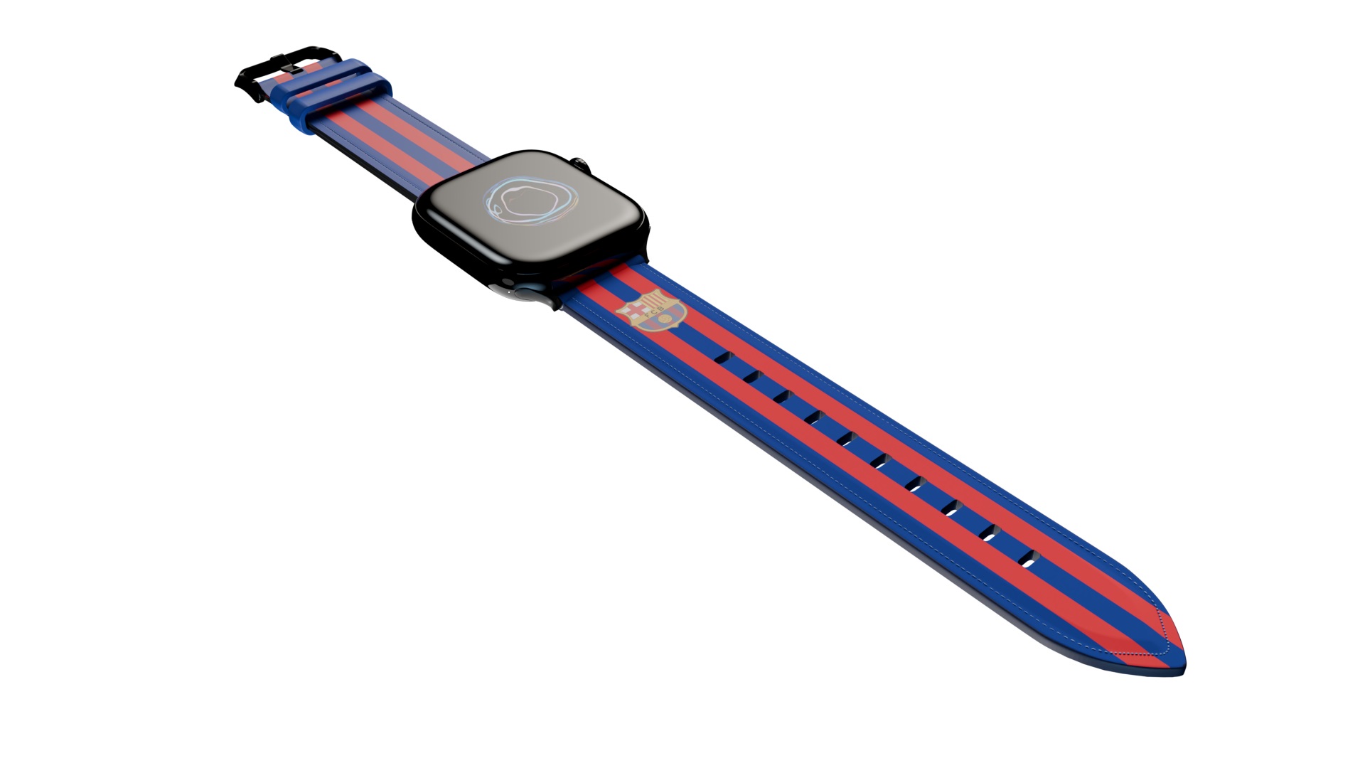 巴塞隆納足球俱樂部真皮錶帶Apple Watch 44/46mm (藍紅石榴紋), , large image number 2