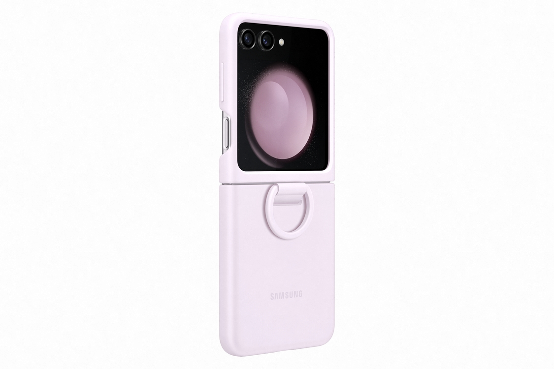 Samsung Galaxy Z Flip5 Silicone Case with Ring Lavender, , large image number 0