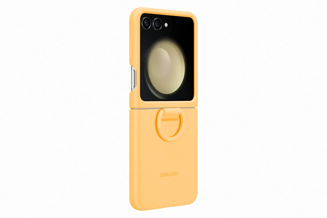 Samsung Galaxy Z Flip5 Silicone Case with Ring Apricot, , large image number 0