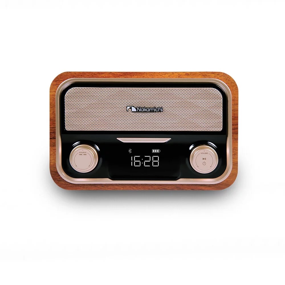 Nakamichi Soundbox Lite 復古木製藍牙喇叭2.0ch (木纹配玫瑰金色) image number 0