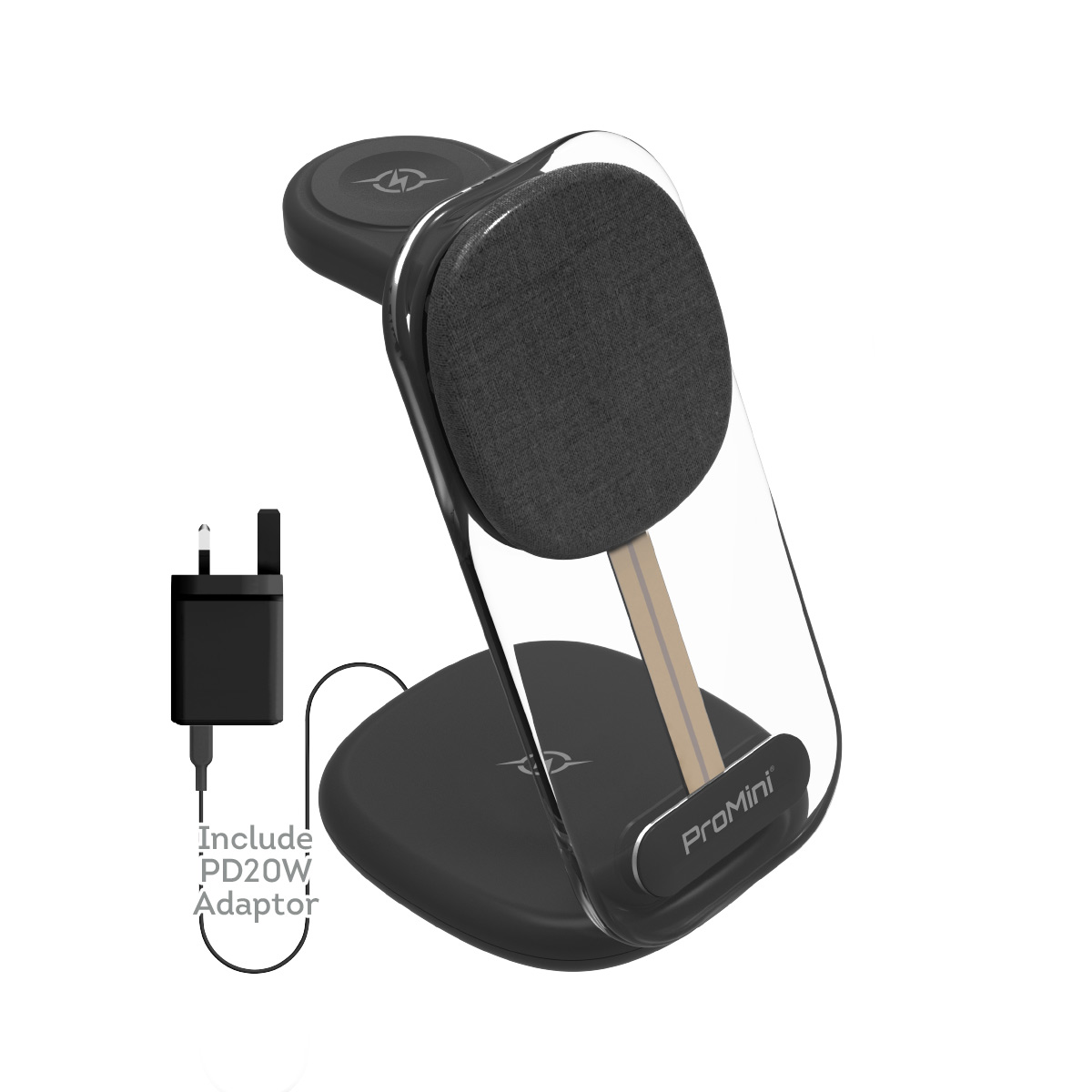 Magic-Pro ProMini Magnetic 3 in 1 Wireless Charger with power adaptor