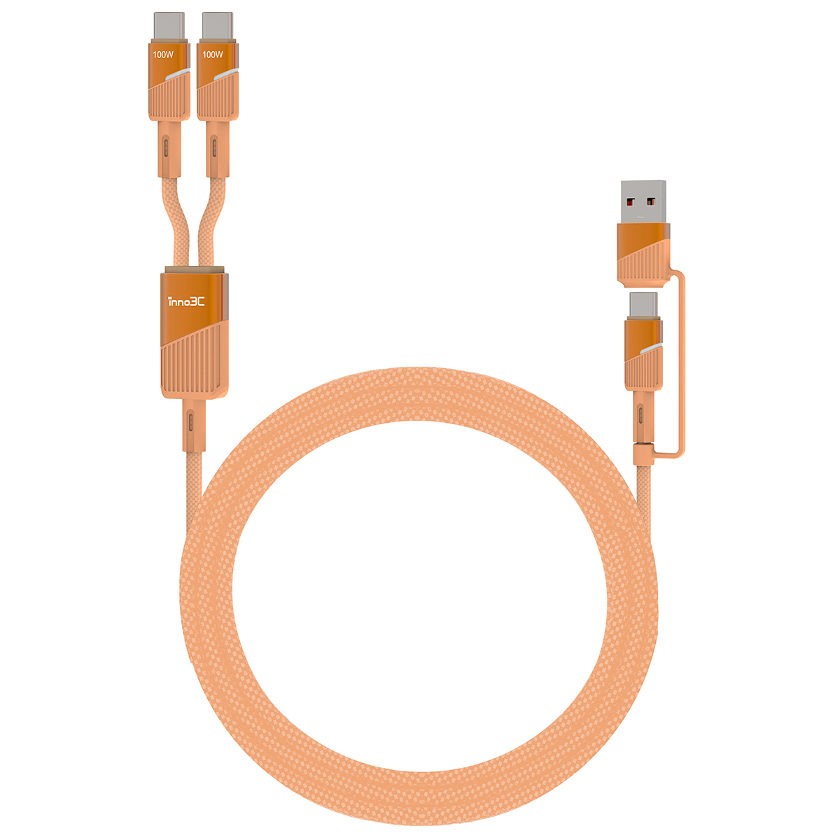 inno3C i-100C2-12 4合1 100W Type C 數據傳輸充電線 120cm image number 1