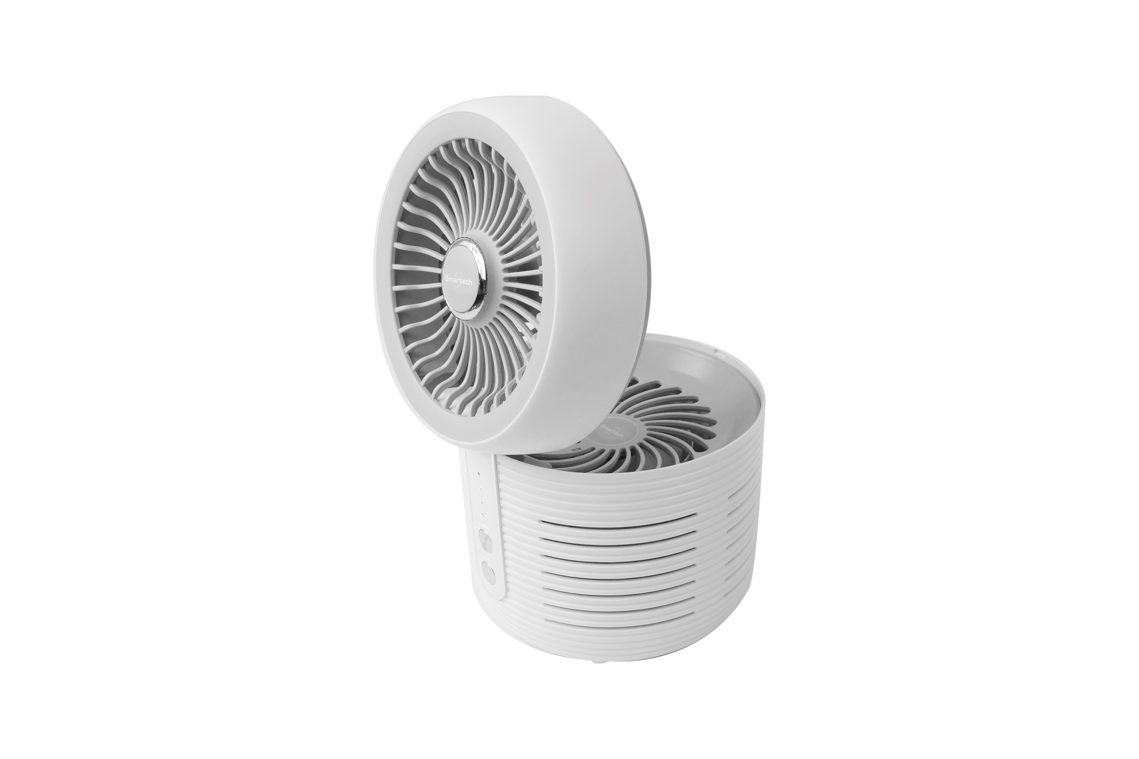 Smartech Round Air 2 in 1 UV HEPA Air Purifier and Circulation Fan (White), , large image number 1