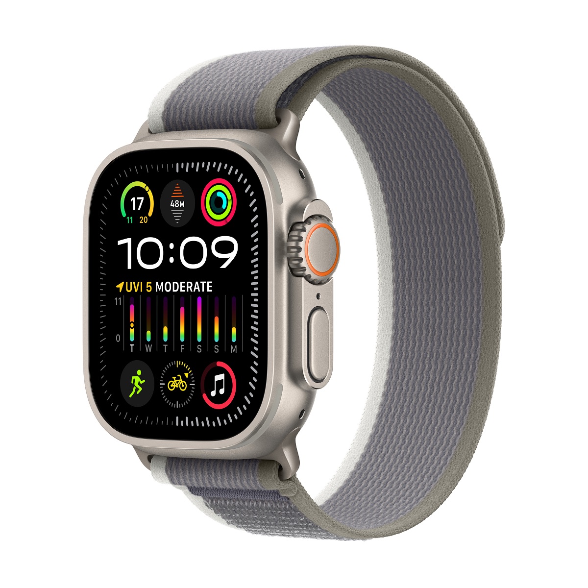 Apple Watch Ultra 2 GPS + 流動網絡, 49mm鈦金屬錶殼配越野手環, , large image number 1
