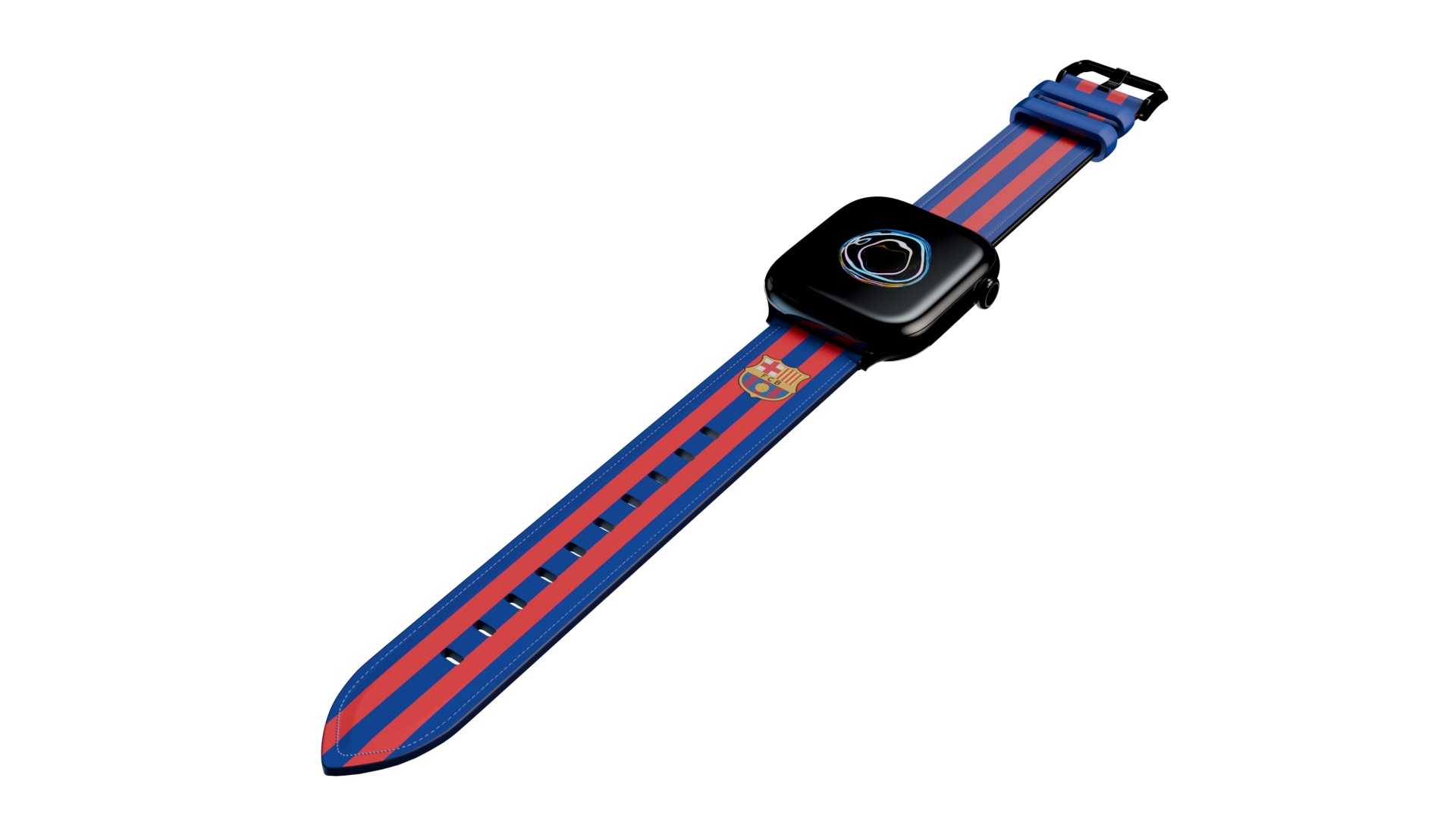 巴塞隆納足球俱樂部真皮錶帶Apple Watch 44/46mm (藍紅石榴紋), , small image number 0