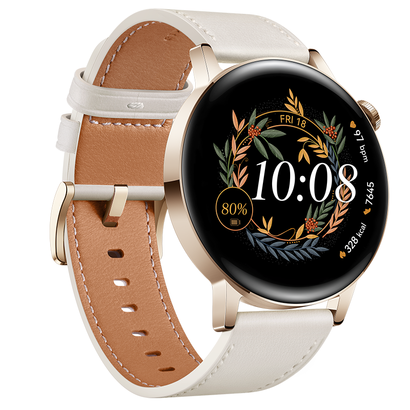 HUAWEI WATCH GT 3 42 mm Elegant Edition (White Leather Strap), , large image number 1