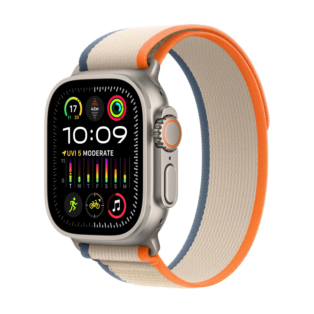 Apple Watch Ultra 2 GPS + 流動網絡, 49mm鈦金屬錶殼配越野手環 (預計到貨日期：2023年10月4日至2023年10月13日)