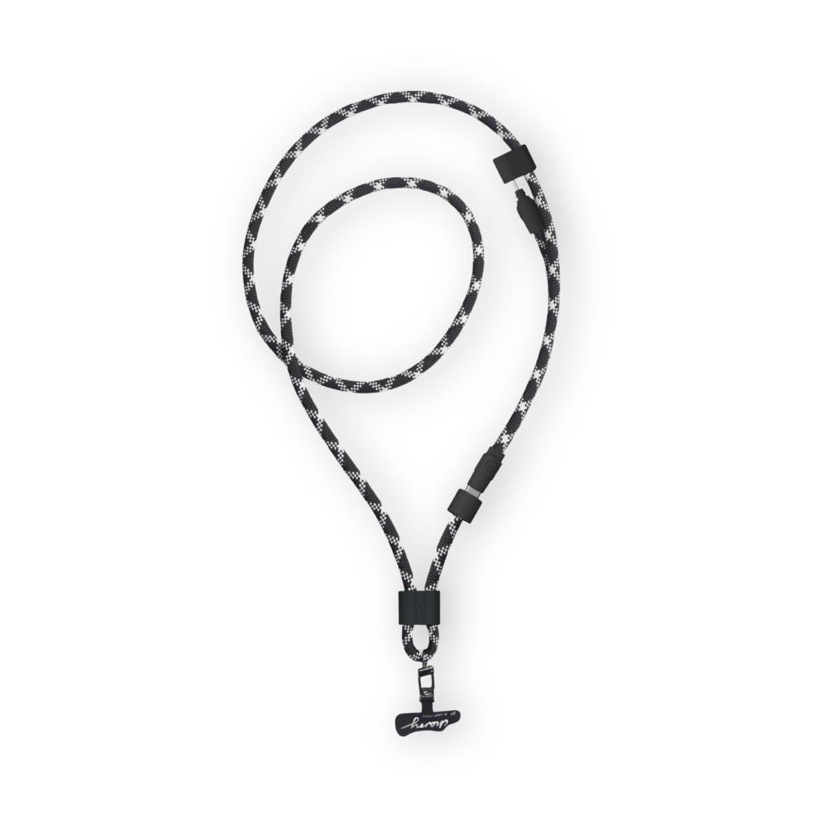 M.Craftsman Charry 2 in 1 Charging Cable + Phone Strap (USB C-C) - Black & White