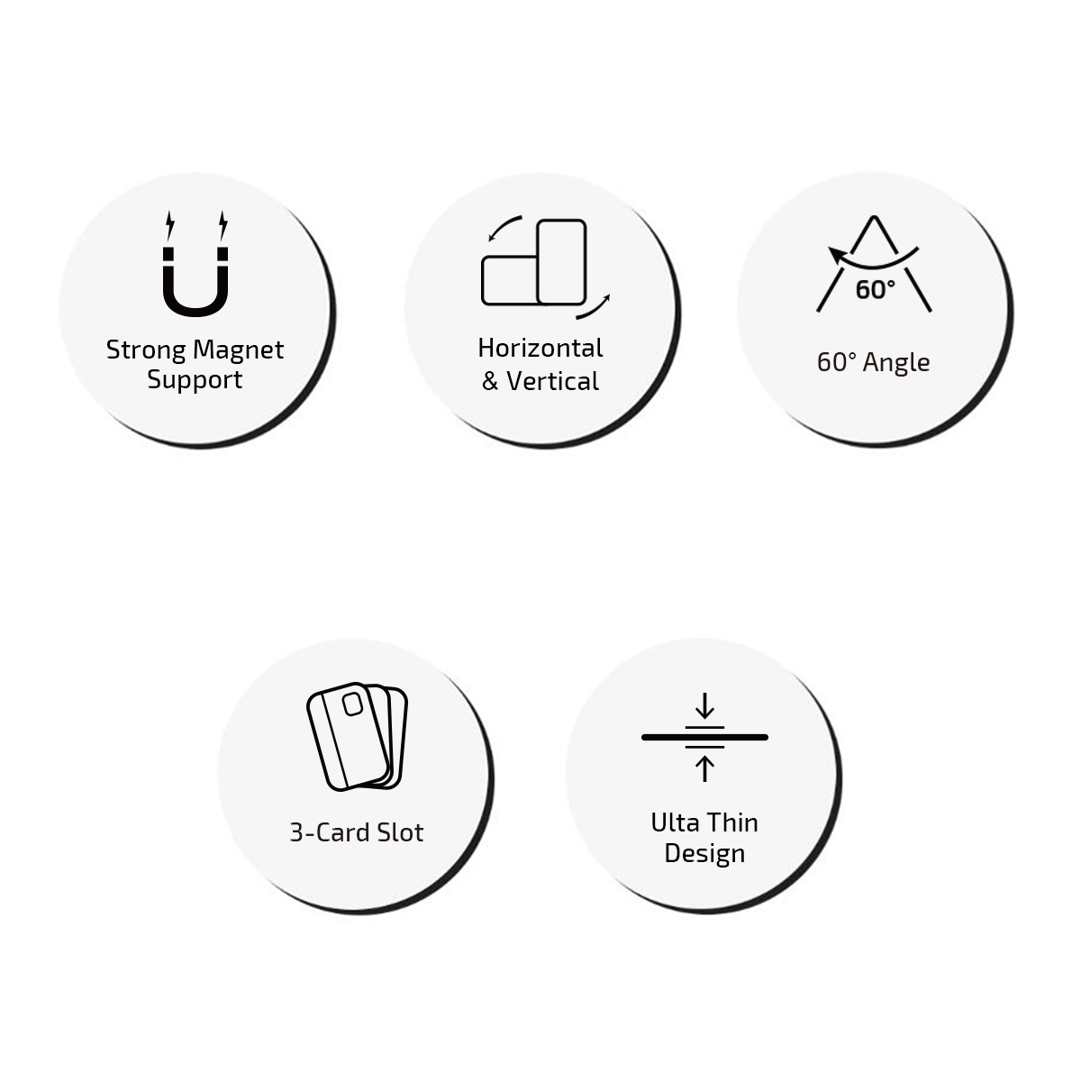 inno3C i90 磁吸錢包支架 (黑色) image number 2