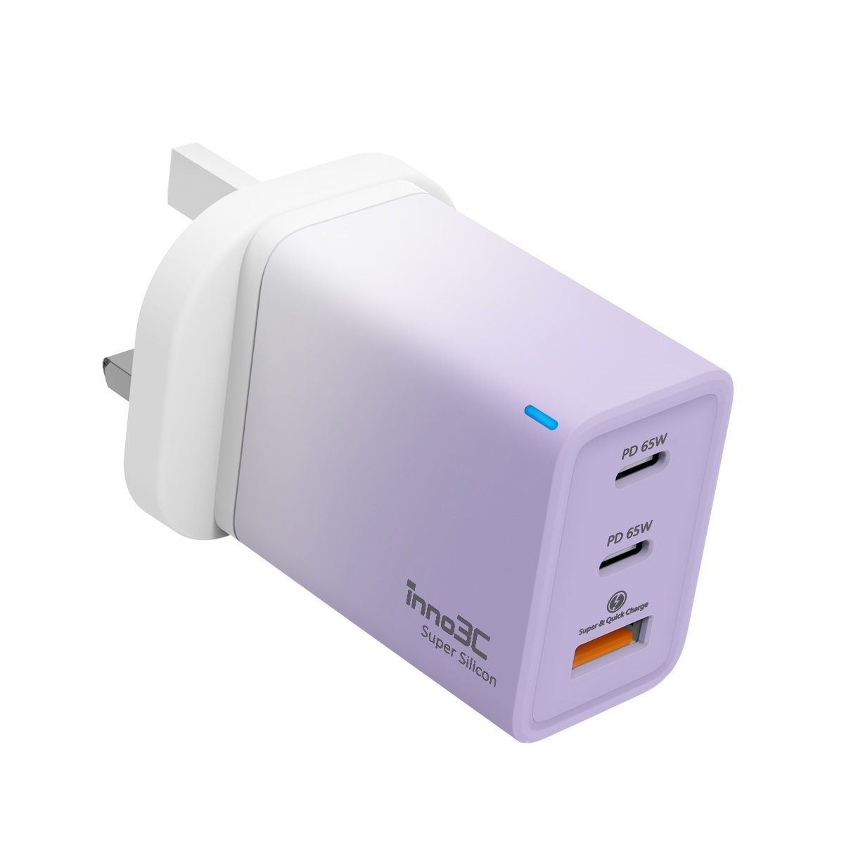 inno3C i-65W Super Silicon 65W 3-Ports Fast Charger, , small image number 1