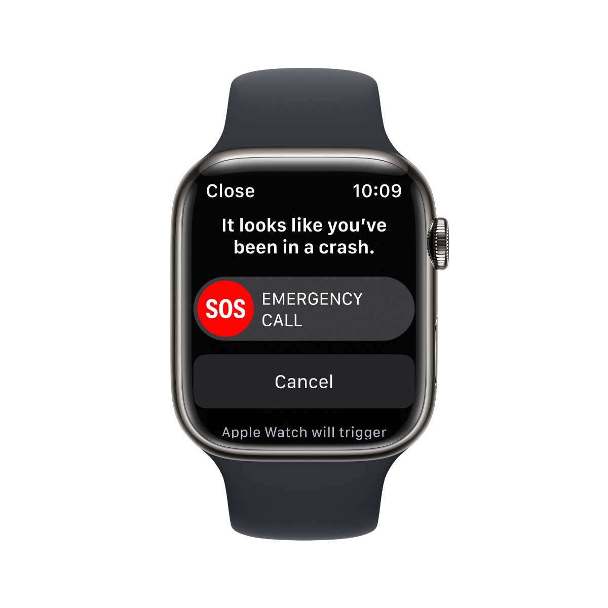 Apple Watch Series 8 GPS + 流動網絡 45mm石墨色不鏽鋼錶殼配午夜暗色運動錶帶 image number 5