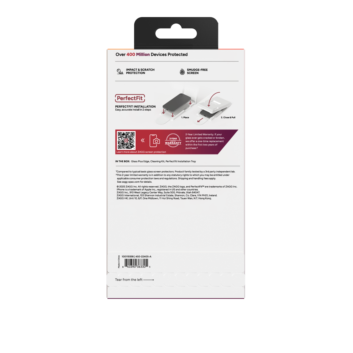 ZAGG Glass Plus Edge iPhone 17 Pro 無邊防眩光保護貼 image number 1