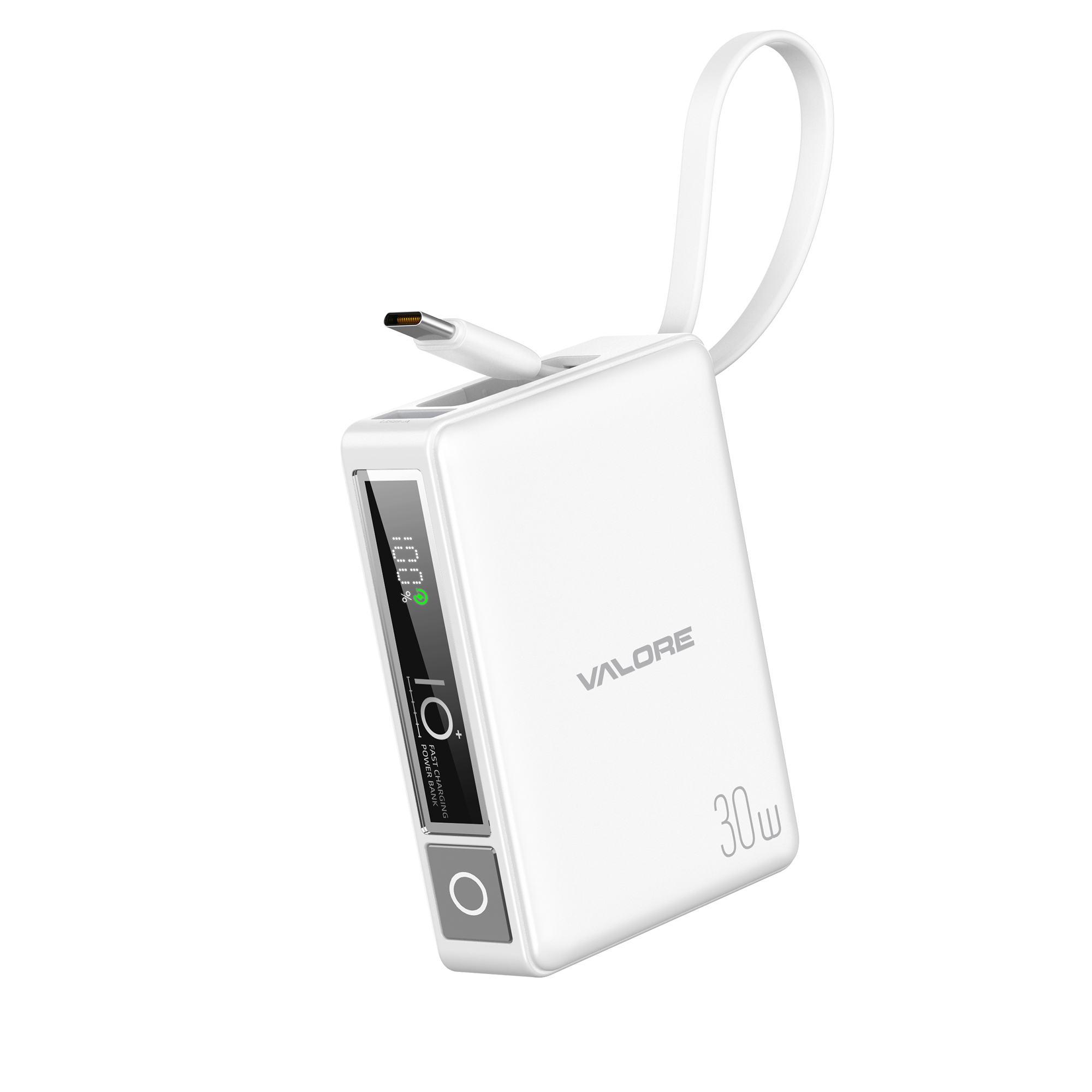 Valore PD34 PD30W 10000mAh Power Bank - White, , large image number 0